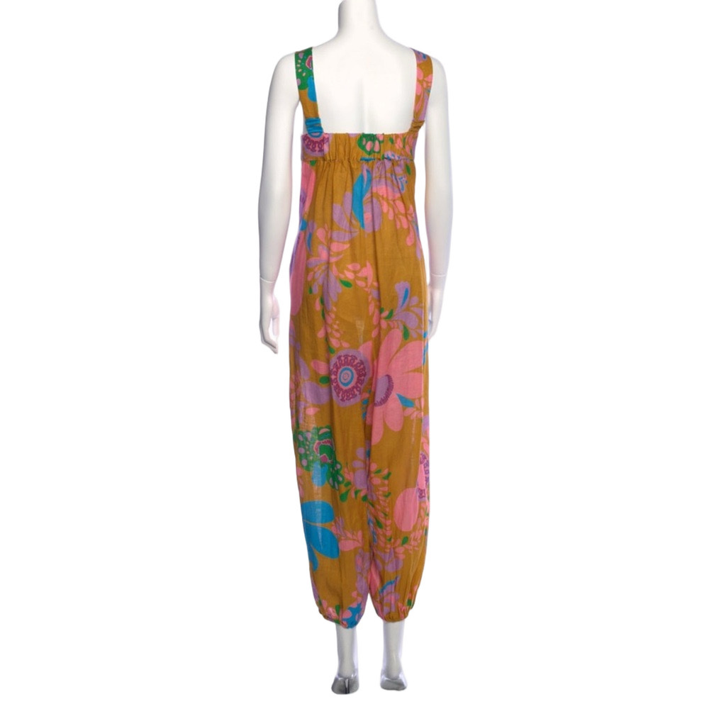 Zimmermann Floral Linen Square Neckline Jumpsuit – Size M - Picture 3 of 3